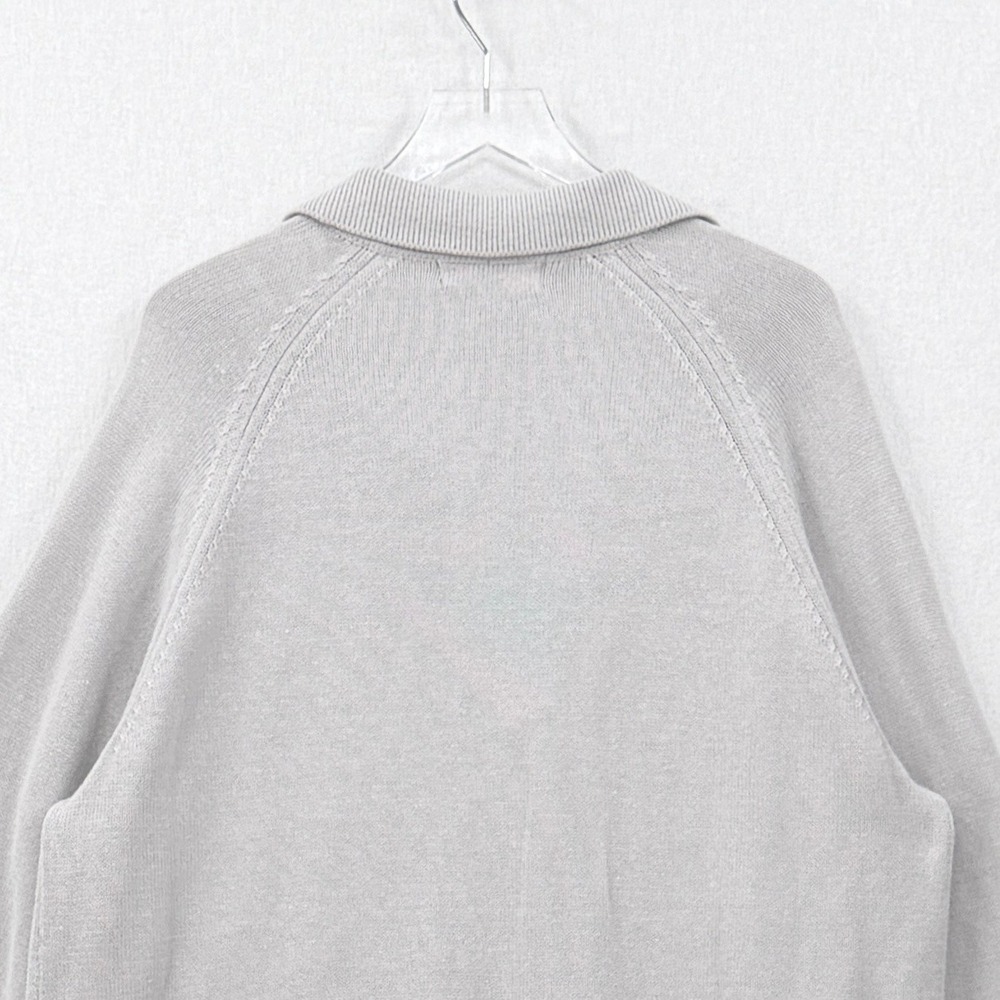 FREE PEOPLE FREE-EST Drea Sweater Women Medium Gray Polo Collar Oversized Cozy - Picture 6 of 15